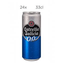 Cerveza Estrella Galicia Sin Alcohol 0,0. Caja de 24 latas de 33cl. - Vinopremier
