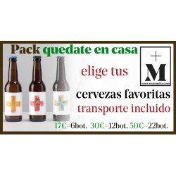 Pack 12 cervezas QUEDATE en CASA - Mas Malta