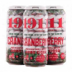 1911 Spirits Cranberry Hard Cider 4 pack 16 oz. Bottle - Petite Cellars