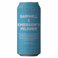 Sawmill X Emersons Pilsner 440mL - The Hamilton Beer & Wine Co