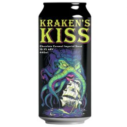 Double Vision Krakens Kiss Chocolate Caramel Imperial Stout 440ml - The Beer Cellar