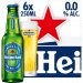 Heineken Premium Pilsener 0.0 Bier Draaidop Fles 6 x 250ml 