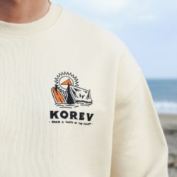 St Austell Brewery ‘Beach Break’ korev sweatshirt in natural cotton - St Austell Brewery