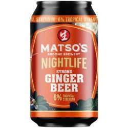 Matso's Broome Brewery Nightlife Strong Ginger Beer Cans 330ml - BoozeBud