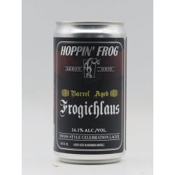 Hoppin' Frog - Barrel-Aged Frogichlaus Swiss-style Celebration Lager (2022) - DeBierliefhebber