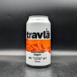 Travla Full Strength Australian Lager Can Sgl - Saccharomyces Beer Cafe