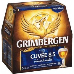 Grimbergen BiÃre blonde CuvÃ© 8.5% 6X25cl (pack de 6) - Selfdrinks