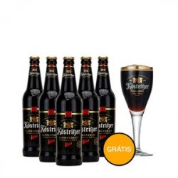 Pack 5 s Köstritzer Schwarzbier 330ml + Taça Grátis - CervejaBox