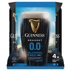 Guinness Draught 0.0% Alcohol Free 4X440ml - Fountainhall Wines