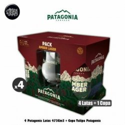 Pack 4 Latas Patagonia + 1 Copa Patagonia - Almacén de Cervezas
