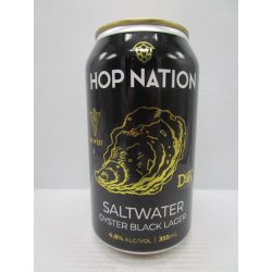 Hop Nation - Saltwater Oyster Black Lager 4.8% 355ml - Grape & Grain