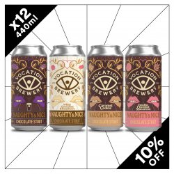 Vocation Naughty & Nice Chocolate Stout Case  Indulgent Stout Mixed Pack  12 - Vocation