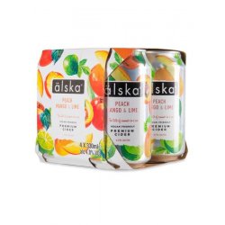 Alska Peach, Mango & Lime Can 4 Pack 330ML - Drink Store