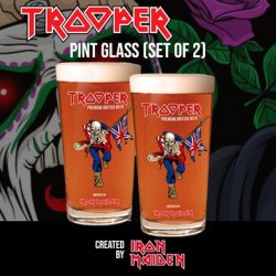 TROOPER BEER GLASS (set of 2) - Iron Maiden Beer