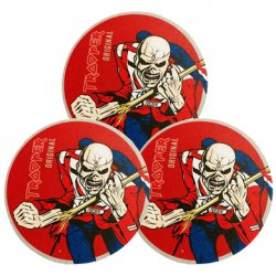 TROOPER BEER COASTERS (pack of 10) - Iron Maiden Beer