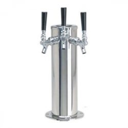 Columna 3 Grifos en Acero Inoxidable Brillante 3″*14″ - The Craft Drinks Lab