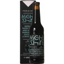 HORIZONT Brewing Night Shift Vintage 2025 / Imperial Pastry Stout Aged In Rum Barrels With Coconut & Chocolate HORIZONT Brewing Night Shift Vintage 2025 / Imperial Pastry Stout Aged In Rum Barrels With Coconut & Chocolate