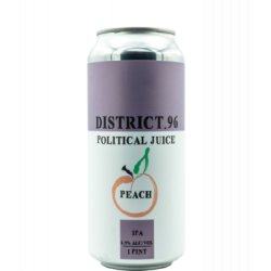 District 96 Brewing Co. Political Juice w. Fresh Peach - J&B Craft Drinks