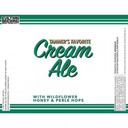 Evil Twin Brewing NYC TANNER’S FAVORITE CREAM ALE