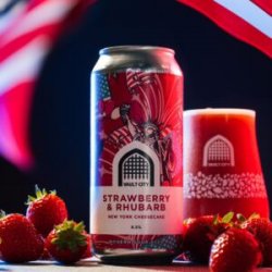 Vault City  Strawberry & Rhubarb New York Cheesecake [6.5% Sour] - Red Elephant