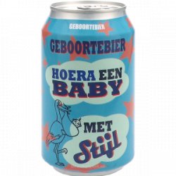 Stijl Geboortebier Hoera Een Baby - Drankgigant.nl