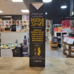 HORIZONT Brewing Night Shift Vintage 2025 / Russian Imperial Stout Aged In Rhum And Vanilla Macadamia Rum Barrels HORIZONT Brewing Night Shift Vintage 2025 / Russian Imperial Stout Aged In Rhum And Vanilla Macadamia Rum Barrels