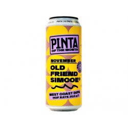 PINTA - OF THE MONTH - 18°NOVEMBER 2022 - Old Friend Simcoe 0,5l can 5%alc. - Beer Butik