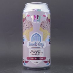 Vault City Brewing Red Berry Waffle Cone Shortcake Triple Scoop