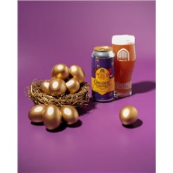Vault City Golden Goose Eggs Strawberry White Chocolate Caramel Sour 5.0% ABV - KWM Wines & Spirits