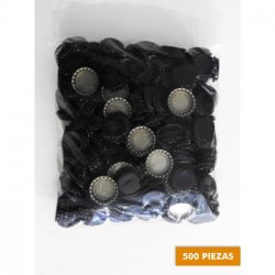 Corcholatas Lisas Negras (Paquete 500 pz) - Fermentando