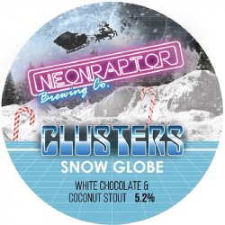 Neon Raptor Brewing Co. Clusters Snow Globe