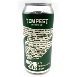 TEMPEST MODERN HELLES LAGER 44CL CAN - Great Grog