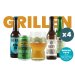 Großes Craftbeer Grill Paket für 4 Personen mit 16 Bieren + 4 Premium Gläsern 