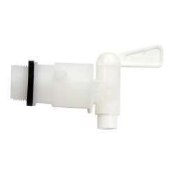 Quick Serve White Plastic Tap for 2 Cap Barrel - Brewbitz Homebrew Shop