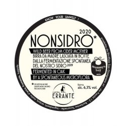 Cantina Errante - NONSIDRO '20 - Smaakhuis