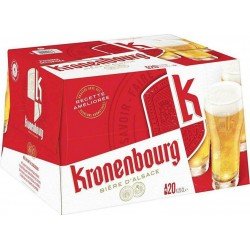 Kronenbourg BiÃre blonde 25cl 4.2%vol. (pack de 20) - Selfdrinks