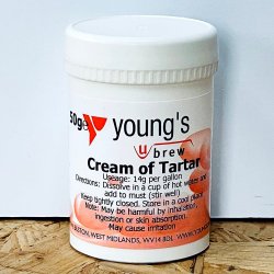 Cream of Tartar (E366) - 50g Pot - Brewbitz Homebrew Shop