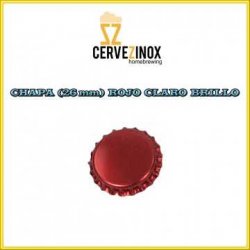 Chapa (26 mm) Rojo Claro Brillo - Cervezinox