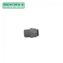 JG PI011604S - Straight Adaptor -  12 Push Fit to 12 BSPT - The Brew Crew