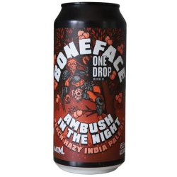 Boneface X One Drop Ambush In The Night Peach Hazy IPA 440ml BB 070923 - The Beer Cellar