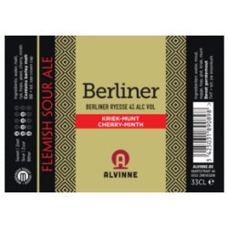 Alvinne Berliner Kriek Munt  Cherry Minth 24x33CL - Van Bieren