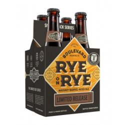 BOULEVARD RYE ON RYE ALE AGED IN RYE WHISKEY BARRELS 12oz 4PK BOTTLES - Schaefer’s