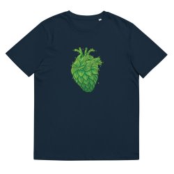 Ārpus Hop Heart organic cotton t-shirt (navy) - Ārpus Brewing