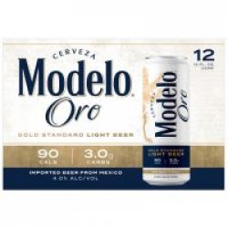 Modelo Oro Light Beer 12oz 12pk Cn - Luekens Wine & Spirits