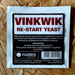 Harris Vinkwik Re-Start Yeast - 5g - Brewbitz Homebrew Shop