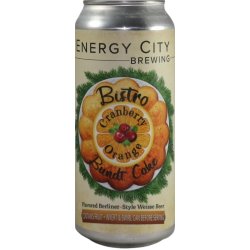 Energy City Brewing Bistro Cranberry Orange Bundt Cake