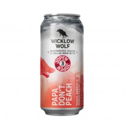 Wicklow Wolf Collab Jopen Bier- Papa Don't Peach Pastry Sour 5.2% ABV 440ml Can - Martins Off Licence