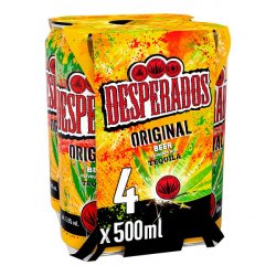 Desperados Tequila Lager Beer 4 x 500ml Cans - Kay Gee’s Off Licence
