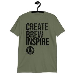 Camiseta verde militar CREATE BREW INSPIRE - Click&Brew