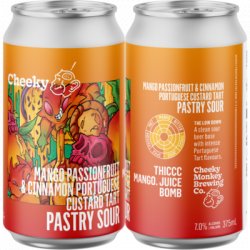 Cheeky Monkey Mango Passionfruit & Cinnamon Portuguese Custard Tart Pastry Sour - Cheeky Monkey Brewing Co